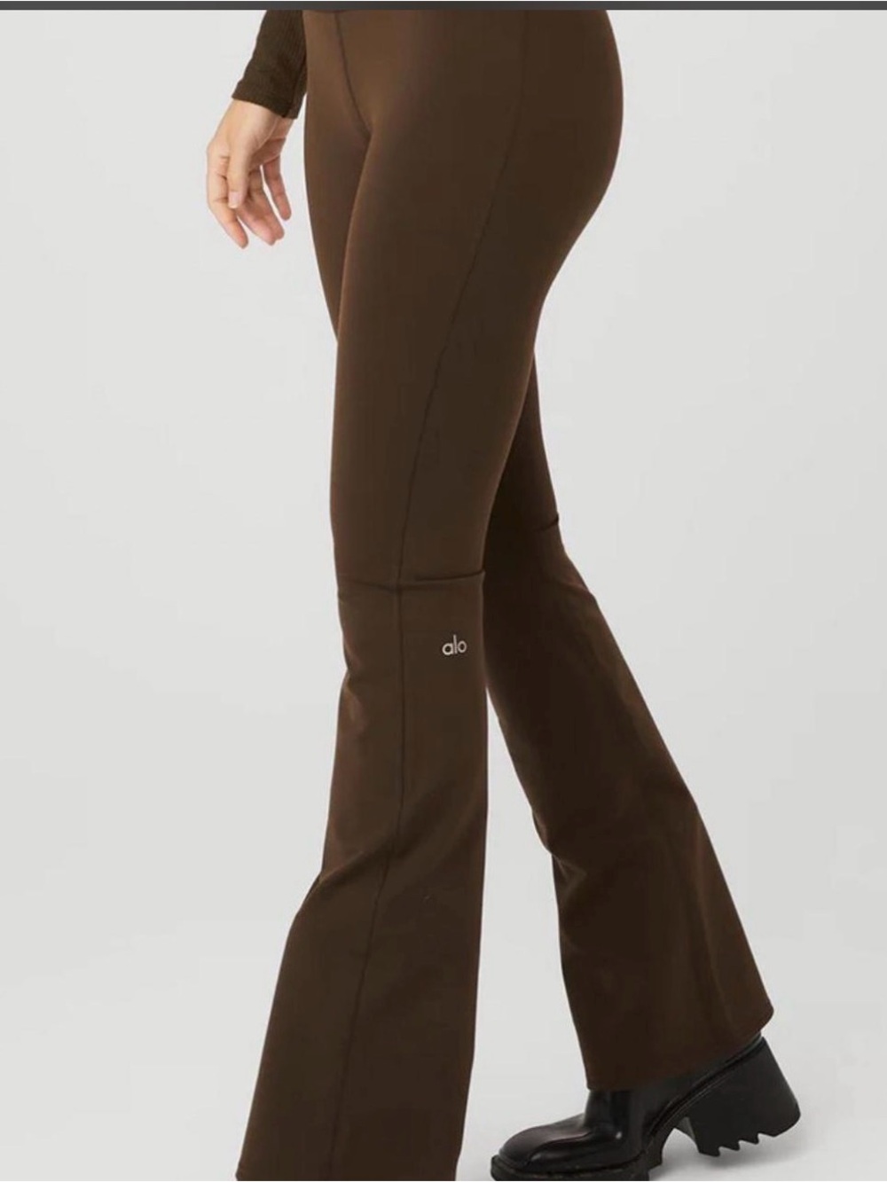 ALO Yoga Airbrush High-Rise Flare Espresso